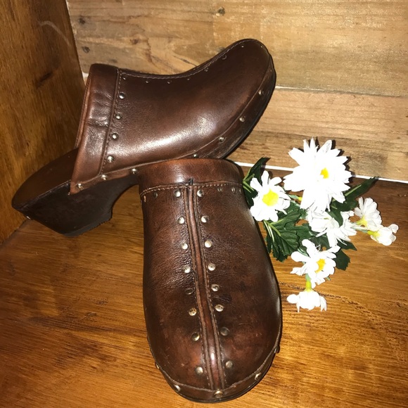 Michael Kors Shoes - Michael Kors Studded Leather Clogs Mules Slide Low